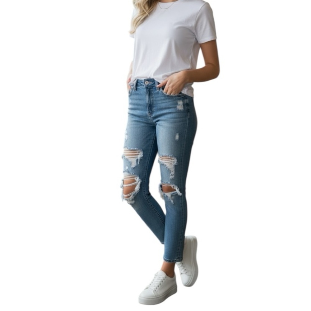 American Eagle Distressed Curvy High-Rise Jegging Jeans Size 10 Short or W30 L26